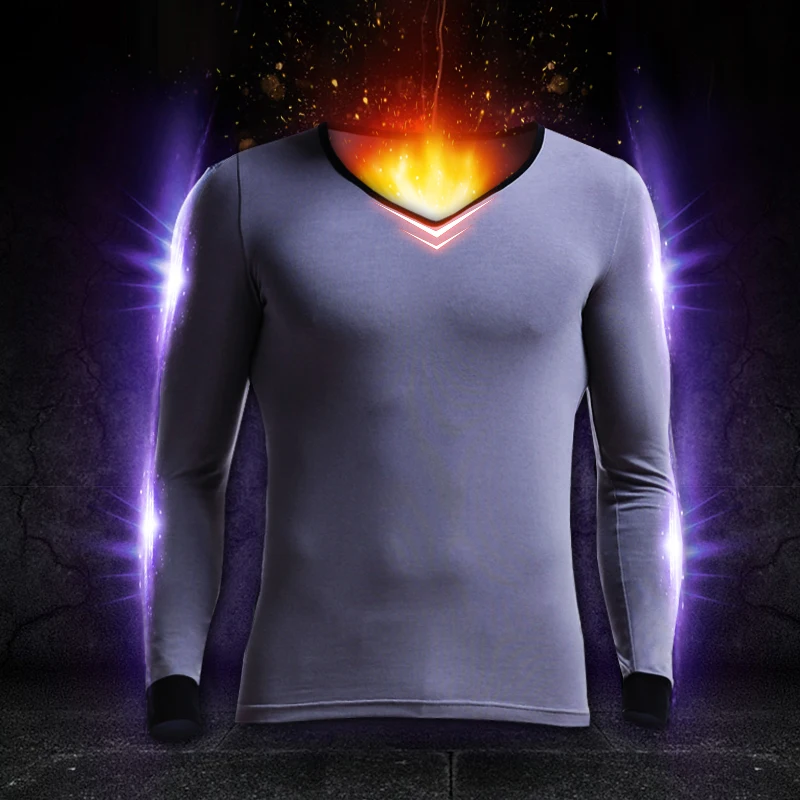 

2 шт., мужское тонкое хлопковое облегающее удобное базовое пальто с v-образным вырезом, длинные кальсоны, базовый комплект термобелья