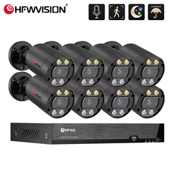 System kamer 4K Poe Zestaw kamer 8 MP CCTV Ochrona konfiguracji 8CH 4K 8MP Kamera HD Pełnokolorowy noktowizor