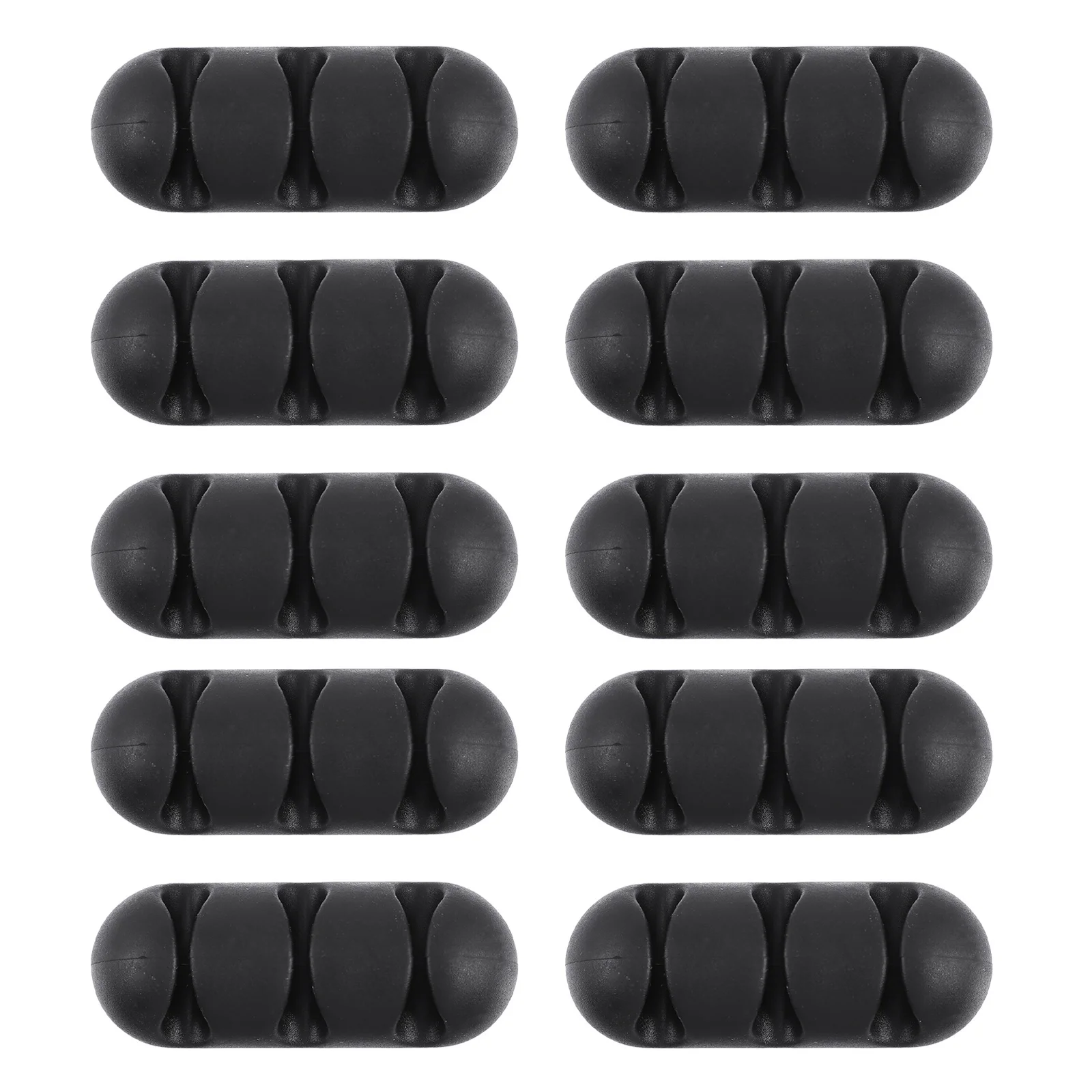 10Pcs 3-Slot Tpr Wire Organizer Durable Cable Clips for Desktop Cord Management Cable Holder Tpr Cord Clips Wire Organizer