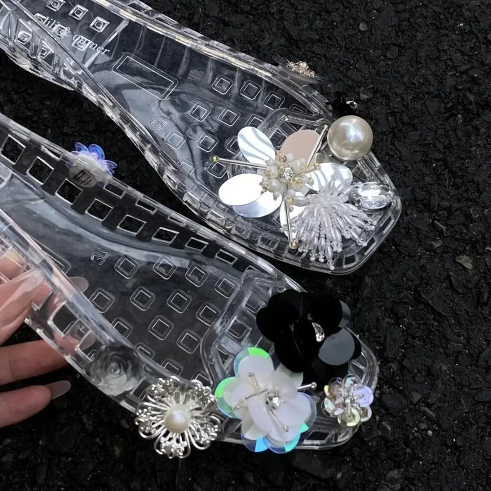 

Металлические подвески для обуви с блестящими цветами, корейские жемчужные блестки, желейная обувь с цветами, украшение для обуви с отверстиями «сделай сам», очаровательные спортивные сандалии, аксессуар