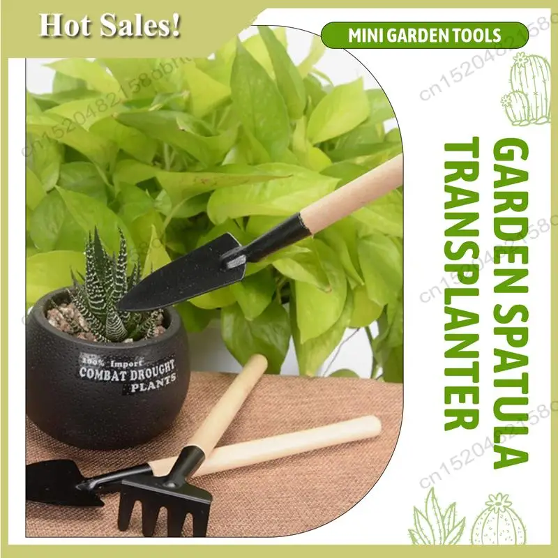 -PQWN 3 Pieces Small Gardening Hand Shovel Garden Trowel Transplanter Lightweight Comfortable Ergonomic Handle Gardening Tool