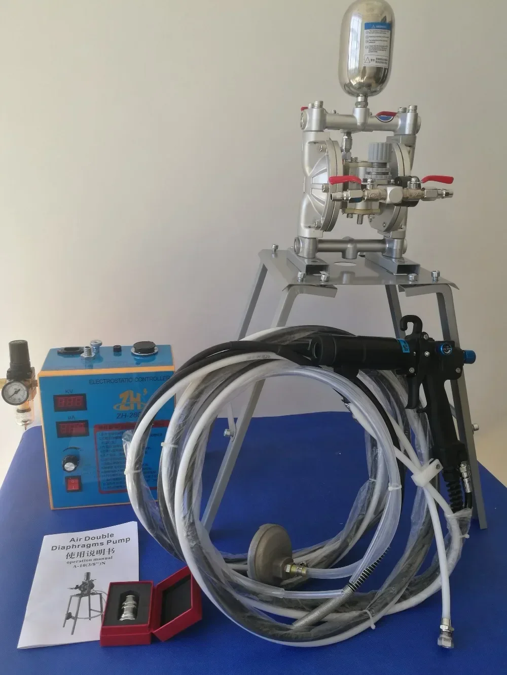 

Whole set Manual electrostatic Liquid Paint spray Oily Lacquer Spraying machine coating equipment