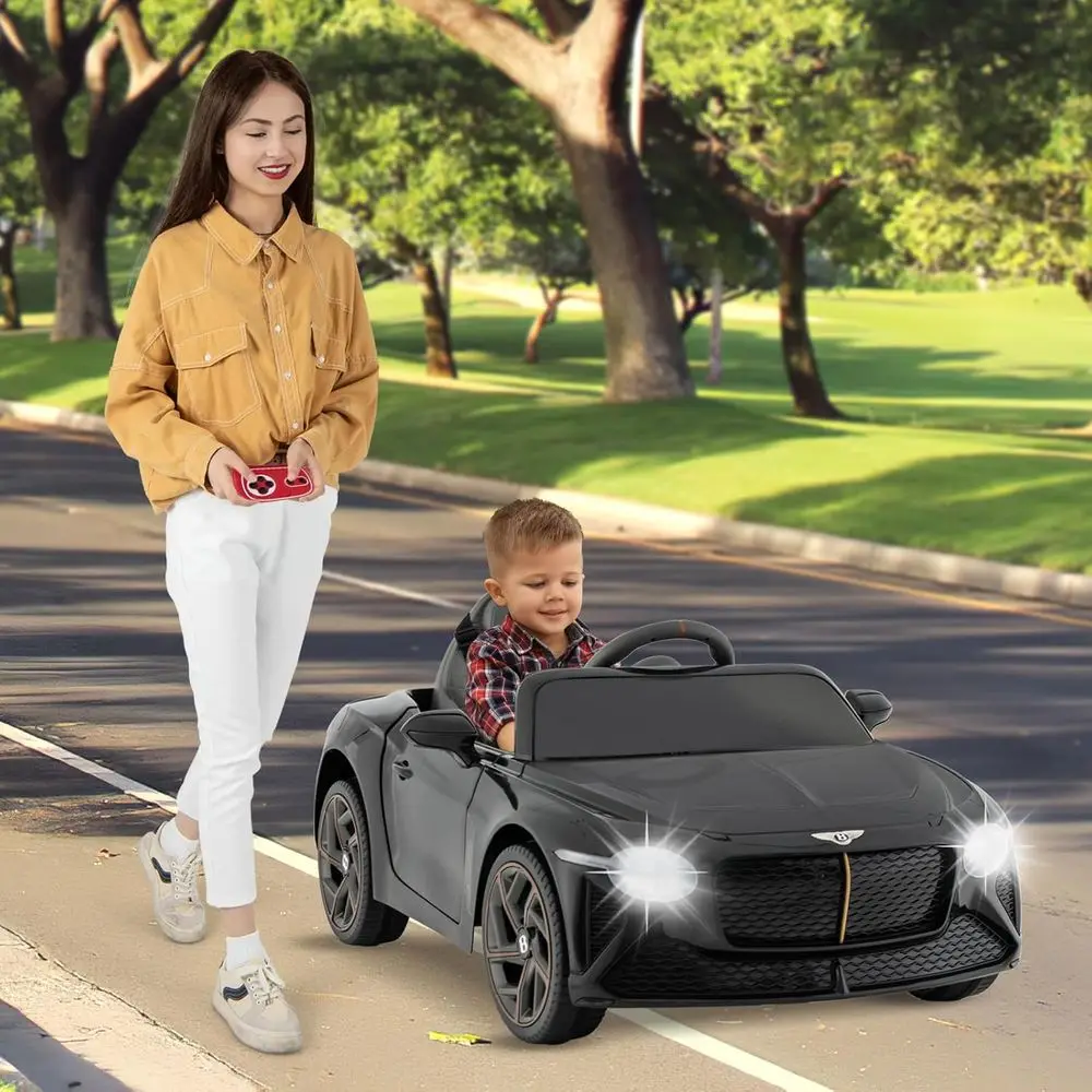 Ride on Car, 12V Licensed Bentley Bacalar Battery Powered Kids' Electric Vehicles w/Remote Control, Scissor Doors, Black