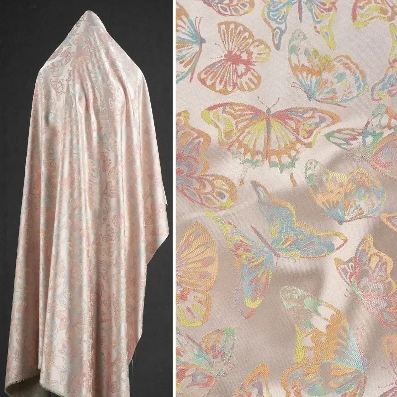 

Brocade Jacquard Fabric Smooth Wrinkle Resistant Breathable Jacket Designer Fabric for Arts Crafts Sewing Forcloth Diy