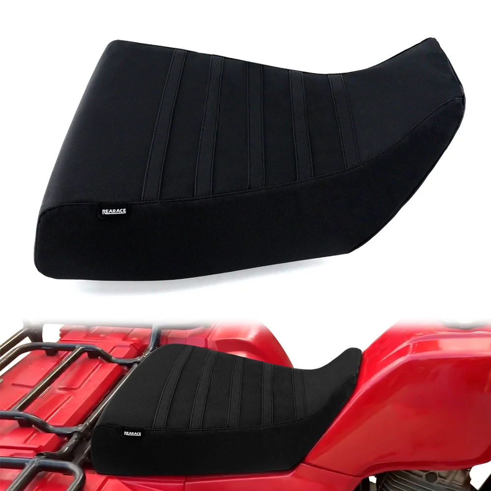 دراجة نارية مخطط قبضة القابض مقعد لهوندا ATC 250 ATC250 ES كبير أحمر 1985 بولي كلوريد الفينيل الجلود مقاوم للماء مقعد السرج غطاء الوسادة