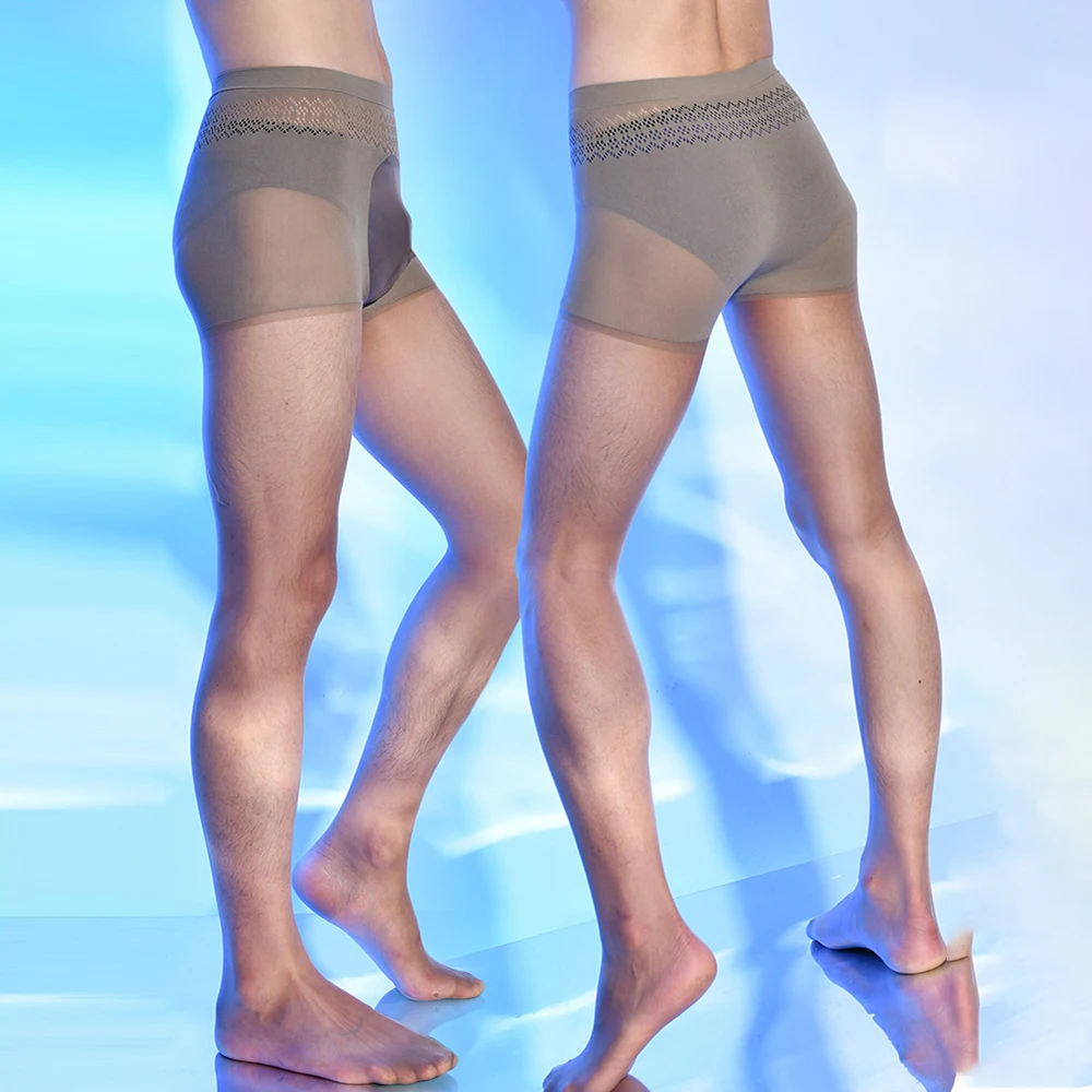 パンティー下着男性ブリーフスタイリッシュで快適な男性のオイル光沢のあるパンスト超薄型薄手のストッキングタイツ