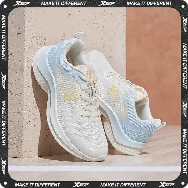 Damskie buty do biegania Xtep, letnie, elastyczna podeszwa, sportowe, eleganckie, mieszane kolory, lekkie, miękkie sneakersy 876218110018