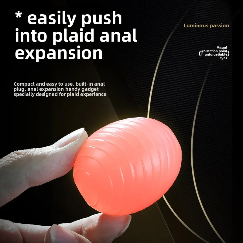 Huevos que brillan en la oscuridad para poner huevos, capa de huevo para adultos, tapón anal para patio trasero, tapón anal alternativo unisex, Juguetes sexuales