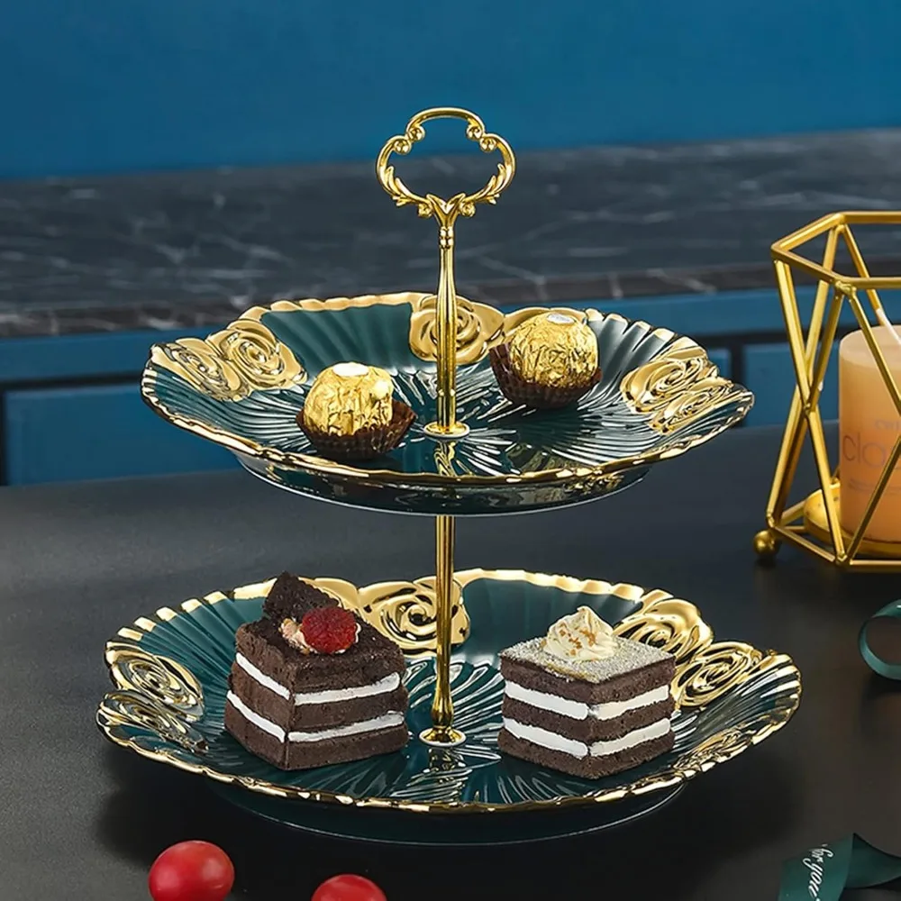 حامل كعكة أنيق على شكل برج حامل عرض كب كيك، أطباق المقبلات القابلة للإزالة، صينية تقديم تحمل باسك اللذيذة