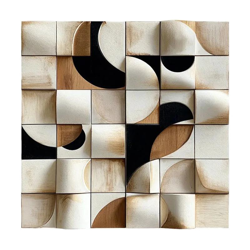 Wabi Sabi 3D Embossed Hand Textured Wall Art, Hanging Decor for Entryway and Living Room Sofa Background