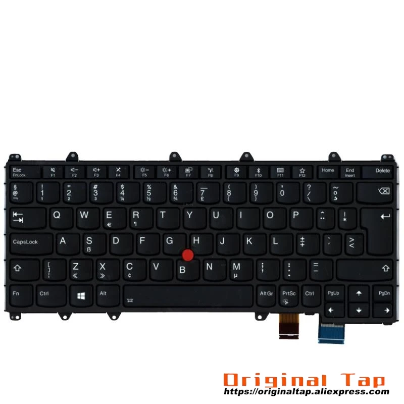 NL Dutch Backlit Keyboard for Lenovo Thinkpad X380 Yoga 370 01EN405 01AV694