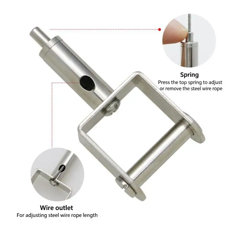 Wire Rope Suspension Buckle 24mm Widened Clamp Easy to Install Anti Slip for 20mm Board Wardrobe Shelf Hanging Use