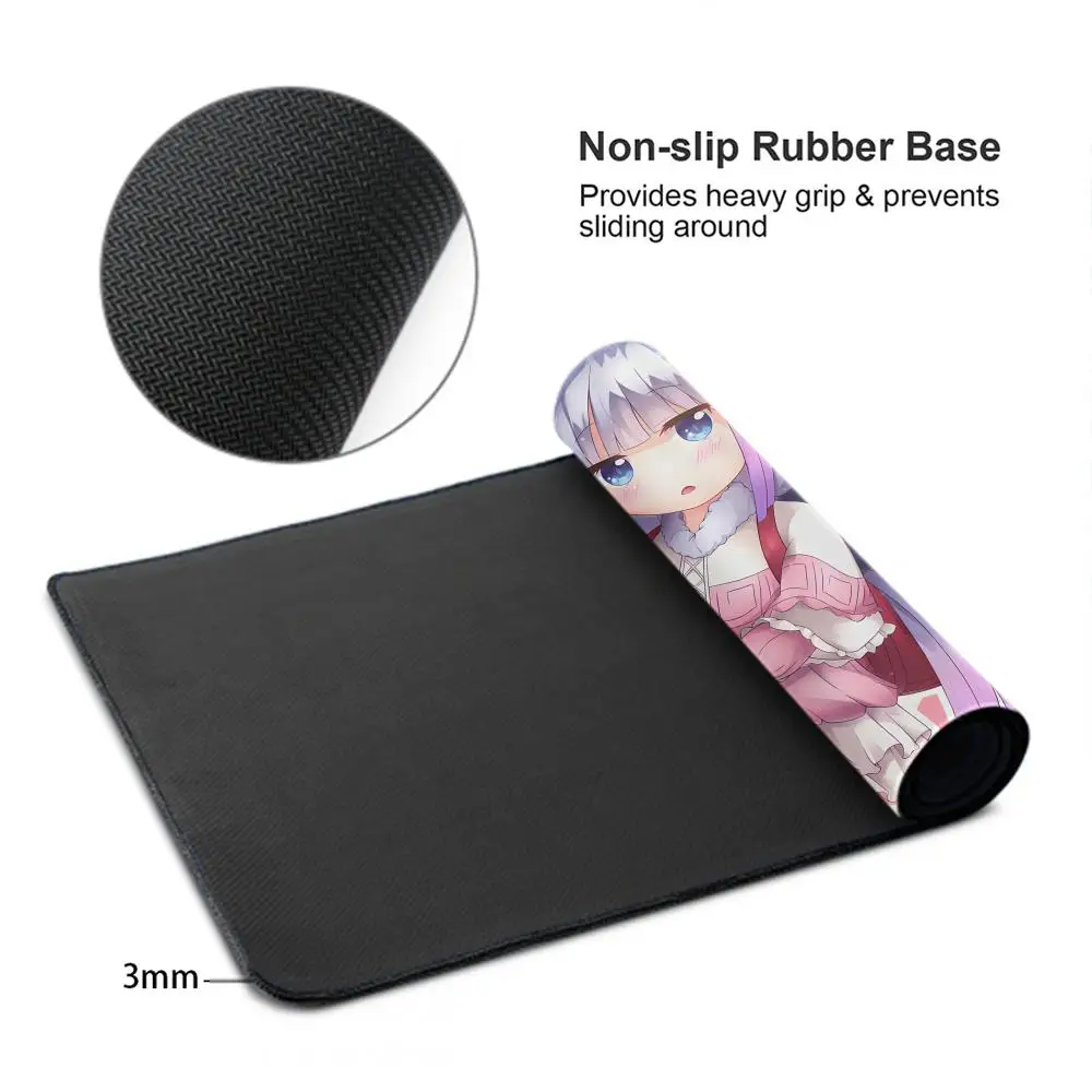 Kanna Kamui Miss Kobayashi Dragon Maid Mauspad, Tastatur-Mauspad, groß, 1200 x 600 mm, Schreibtischunterlage, PC-Gamer, hoher Druck, Tischunterlage