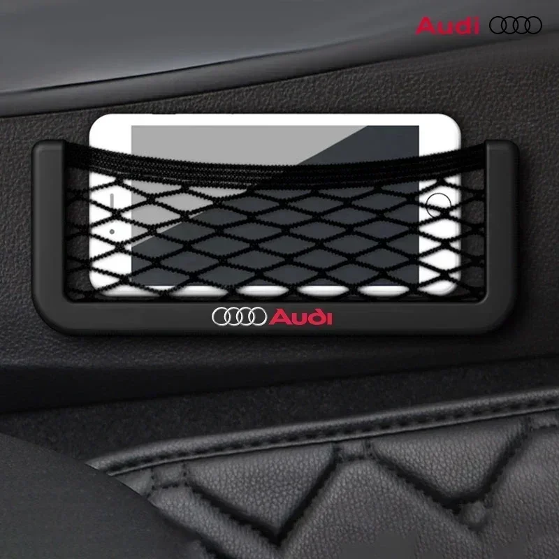 مقعد السيارة الجانب الخلفي تخزين صافي حقيبة حامل هاتف منظم الجيب لأودي Q2 Q3 Q5 Q7 Q8 A3 A4 A5 A6 A7 R8 B5 B6 B7 B8 C5 C6 C7