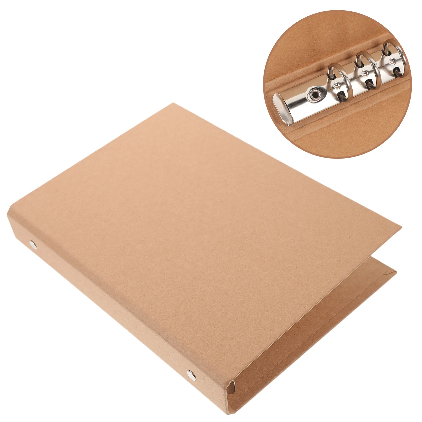 

Обложка для блокнота А5 из крафт-бумаги, 6 кольцевых пружин, прочная, многоразовая, защитная, декоративная, для скрапбукинга, планирования, ежедневника, папка-органайзер