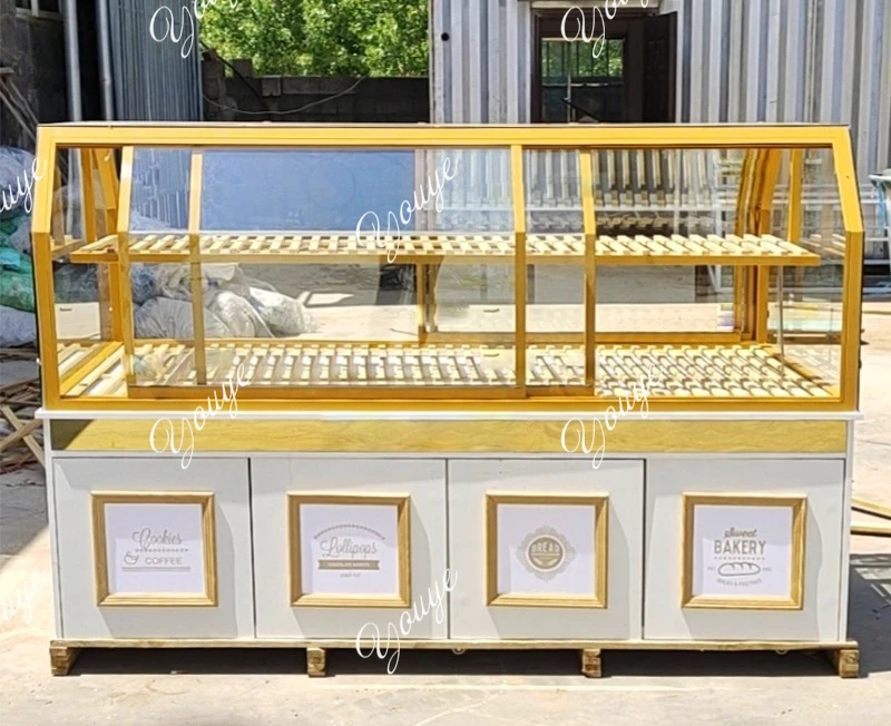 Bread Display Cabinet Cake Shop Baking Side Island Cabinet Now Baking Commercial Glass Food Showcase Designer