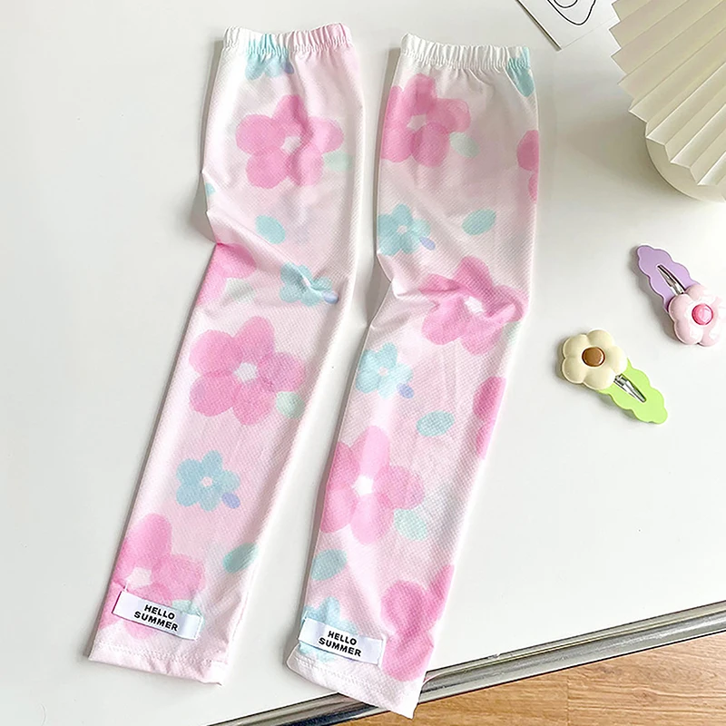 Flower Ice Sleeve Summer Sunscreen Sleeve UV Protection Loose Sun Shading Arm Sleeve Suitable For Outdoor Cycling Sports Etc