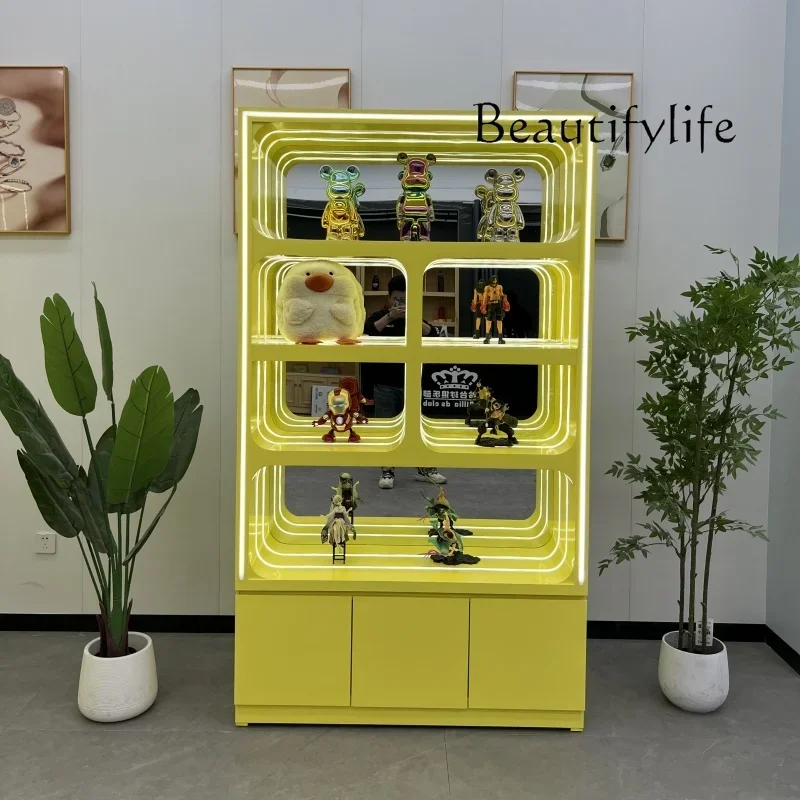 Nordic style plush toy display cabinet modern figure Lego decorative cabinet customization