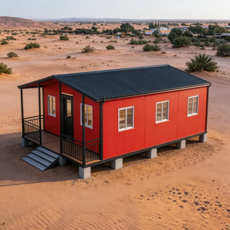 Customized Rock Wool Sandwich Panel Folding Container House Prefab Expandable Portable Tiny Home Quick Assembly