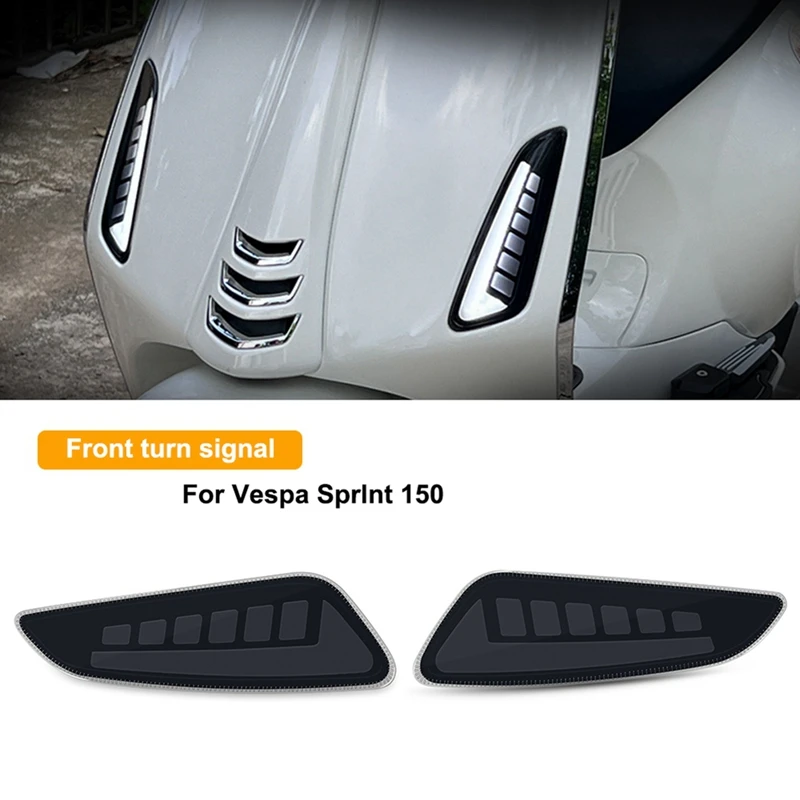 Motorcycle Front Dynamic Turn Signals Lights LED Daytime Running Lights LED DRL For Vespa Sprint Primavera 50 125 150