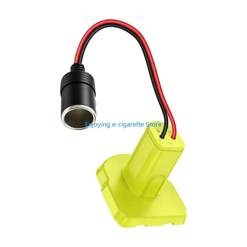Werkzeugbatterie-Adapter auf 12-V-Buchse, für DW/MWK/RYB 18/20-V-Werkzeugbatterie, Auto-Feuerzeug-Steckdose für Lichter, Lüfter – Detail 3