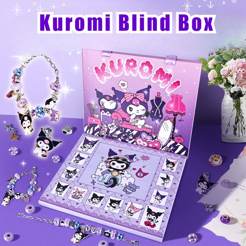 Sanrio Jewelry Blind Box Girl Cute Random Bracelet Hello Kitty Kuromi My Melody Mystery Box Cartoon Animation Jewelry Box Gift