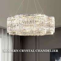LED Modern Pendant Lights Crystal Chandeliers Ceiling Pendant Lights Luxury Mount Chandelier For Dining Room Kitchen Living Room