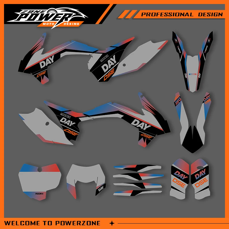 

Powerzone Graphics For KTM 2013 2014 2015 SXF SX 2014 2015 2016 EXC EXC-F 250 350 Decals Stickers Motorcycle Background Custom