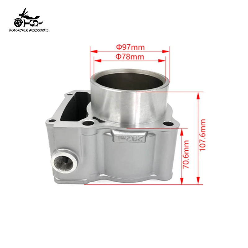 SJ Motorcycle Dirt Bike KLX300 Cylinder Kit 78mm Cylinder Block Piston Ring Gasket For Kawasaki KLX 250 KLX250 R/S/SF KLX300R
