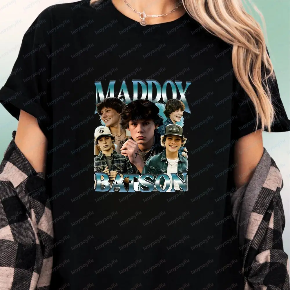 Maddox Batson Music Style Summer Casual Trendy Multi-Purpose Short-Sleeved Men's and Women's Round-neck T-Shirt