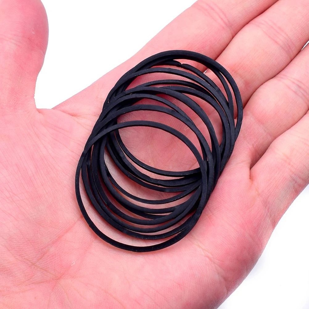 

100pcs Tattoo Machine Rubber Bands High Elastic Black Braiding Accessories Supplies for Needle Steady Durable Use