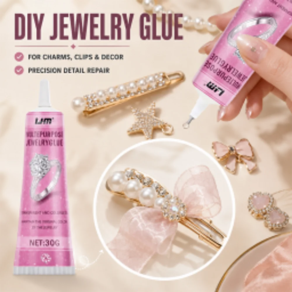 30G Professional Jewelry Adhesive | High-Strength Quick-Drying Craft Glue with a Precision Steel Needle Applicator, Suitable for