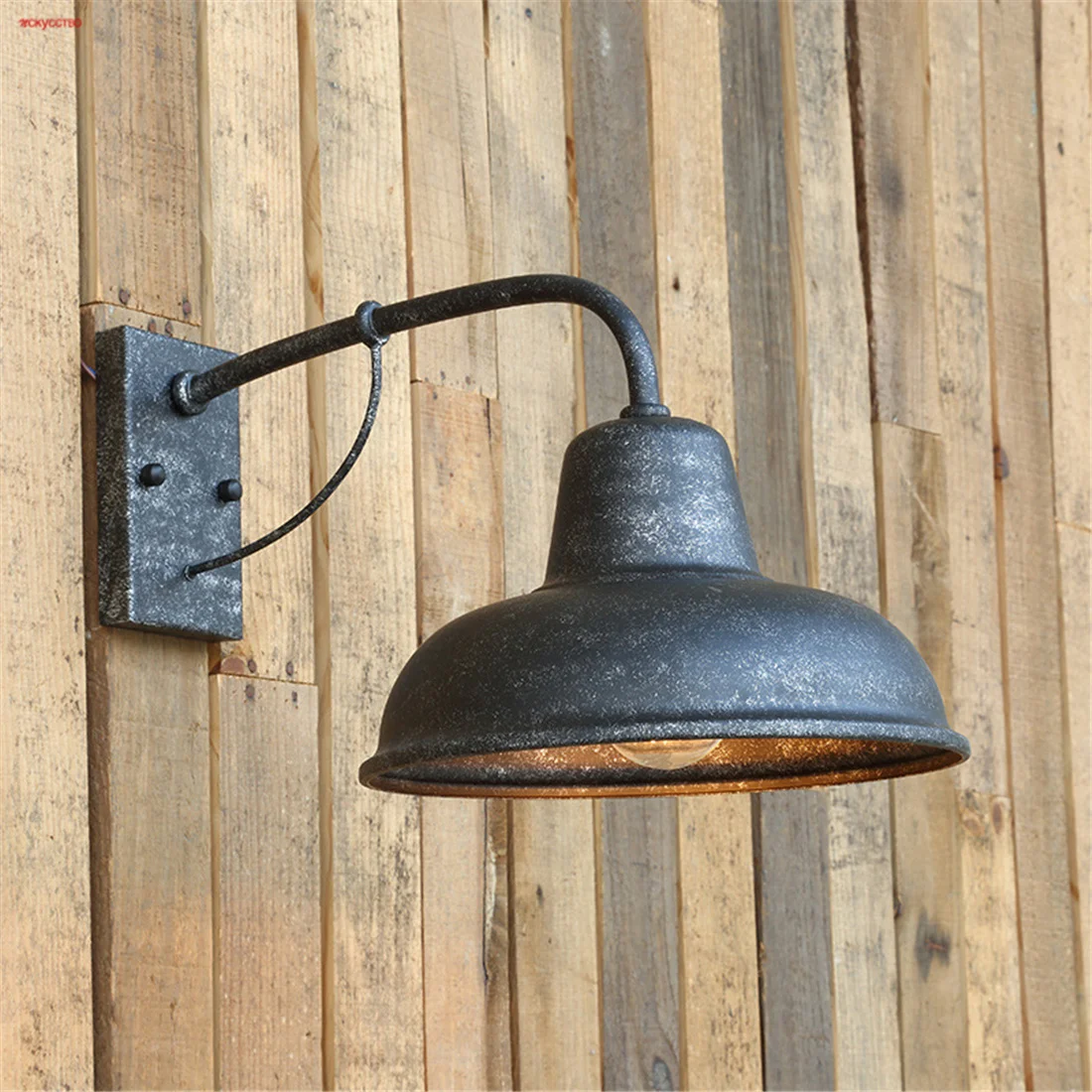 

Industrial Outdoor Waterproofing Retro Wall Lamp E27 Country Yard Gate Balcony Vintage Doorway Sconces Metal Old Light Fixtures