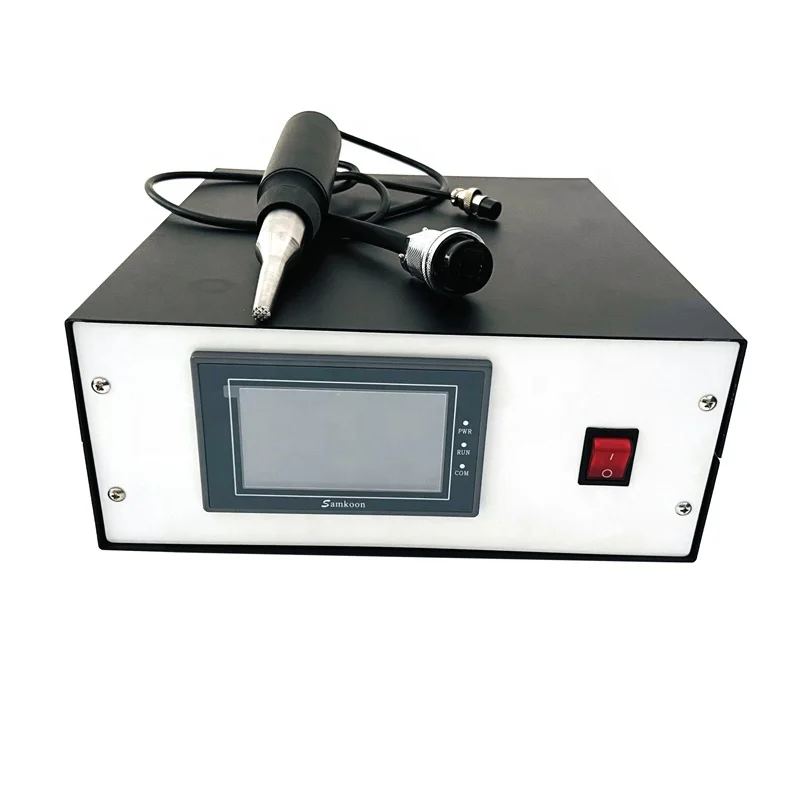 800W 28Khz Industrial Plastic Hardware Ultrasonic Spot Machine With Lcd Display Generator