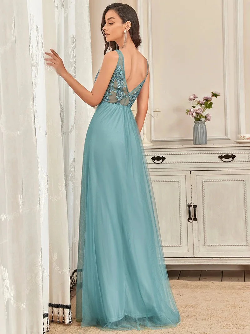 2024 Ryanth Elegant New V-Neck Prom  Dresses Long Temperament Thin Annual Meeting Dresses Cocktail Dress For Women вечерна рокля