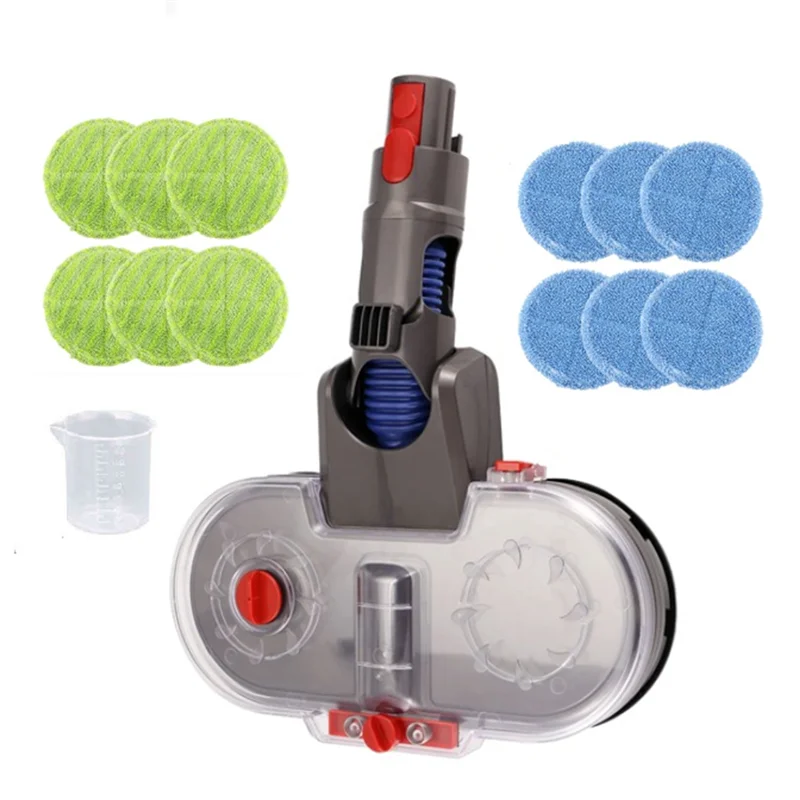 ABBK-Acco per testina per mop elettrico per aspirapolvere Dyson V15 V11 V10 V8 V7 con serbatoio dell'acqua staccabile 12 Mop riutilizzabile