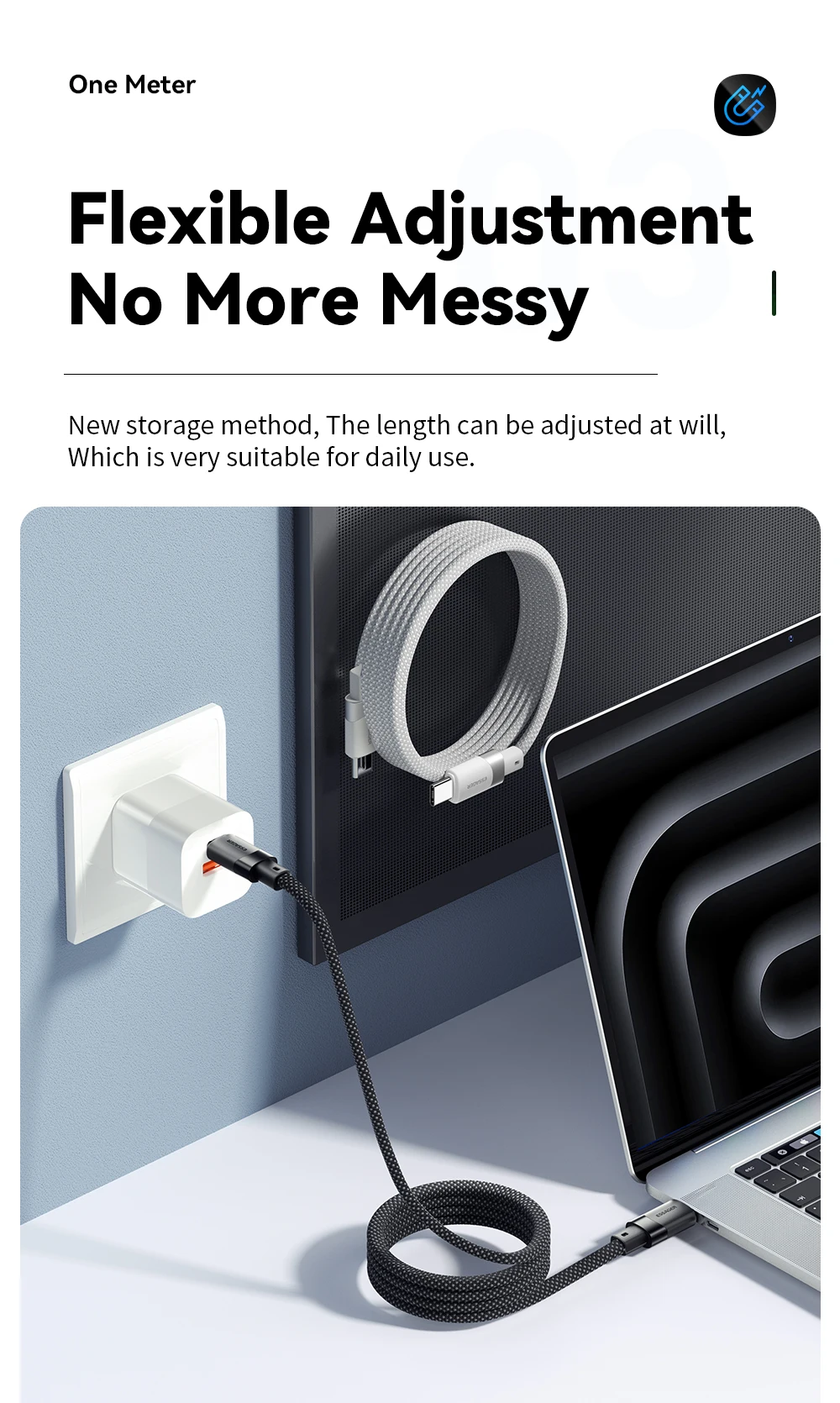 Essager USB C to C 100W Magnetic Fast Charger Cable for iPhone 15 65W Type C to C Data Charging Wire for Laptop Samsung