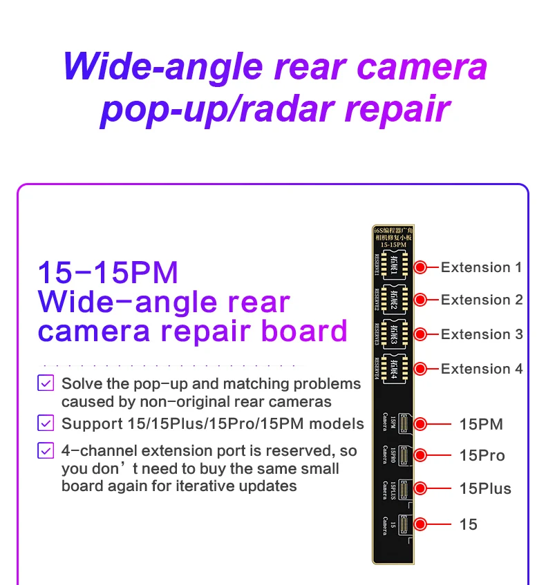I2C I6S Programmer Camera Repair Tag-on cavo FPC per iPhone 11-14 ProMax Fix fotocamera posteriore Pop-up messaggio di avvertimento parte non nota