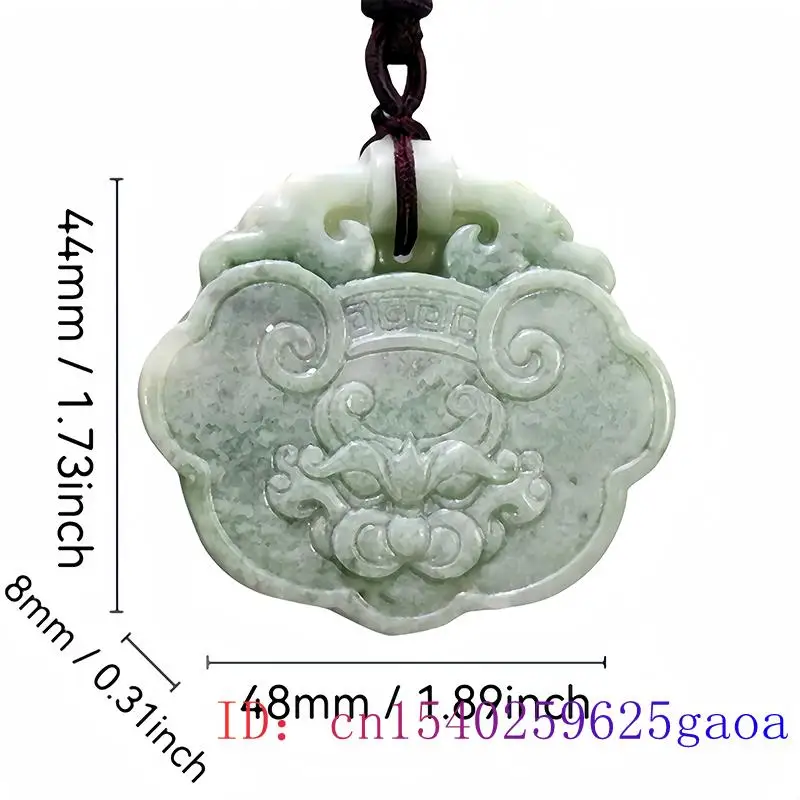 Green Real Natural Jade Tiger Pendant Necklace Amulet Fashion Gemstones Carved Jewelry Gift Accessories Stone Vintage Designer