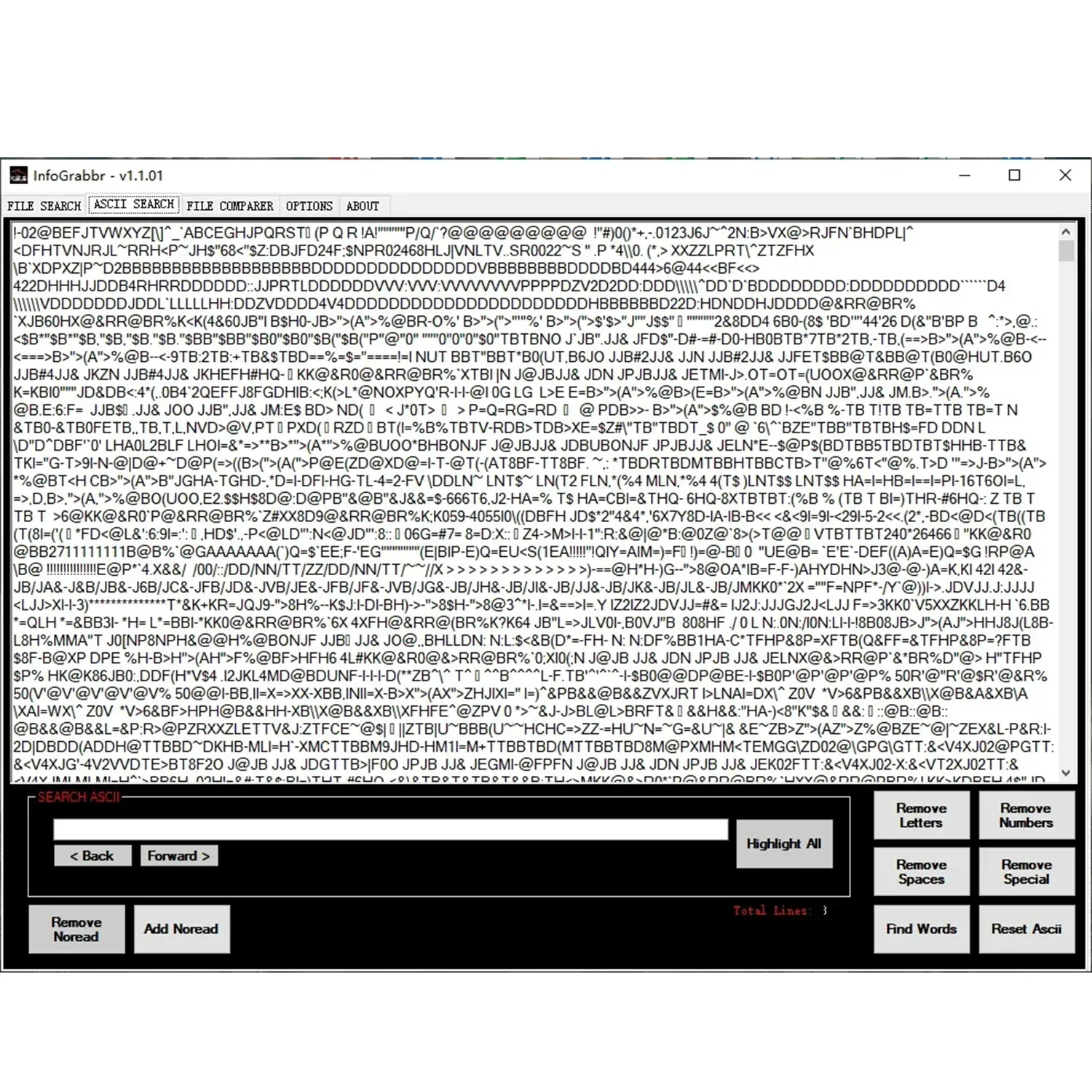 Picture 7: InfoGrabbr Information And File Testing Software For Remap Files Original/Modified File Searcher Corrupt File (Zero data) Test