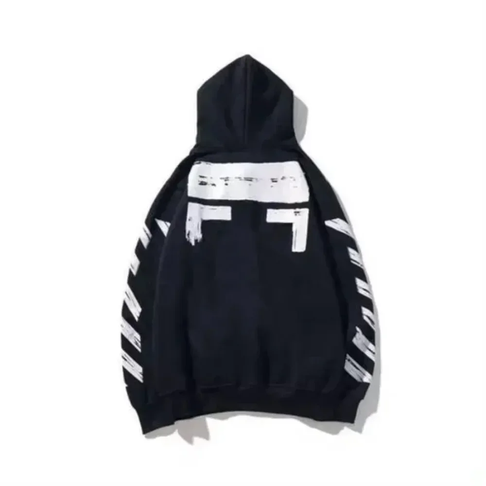 American Trendy Brand Lightning Angel Graffiti Sweatshirt Print Hoodie Sports Leisure Basic Unisex Loose Street Trendy Sweater