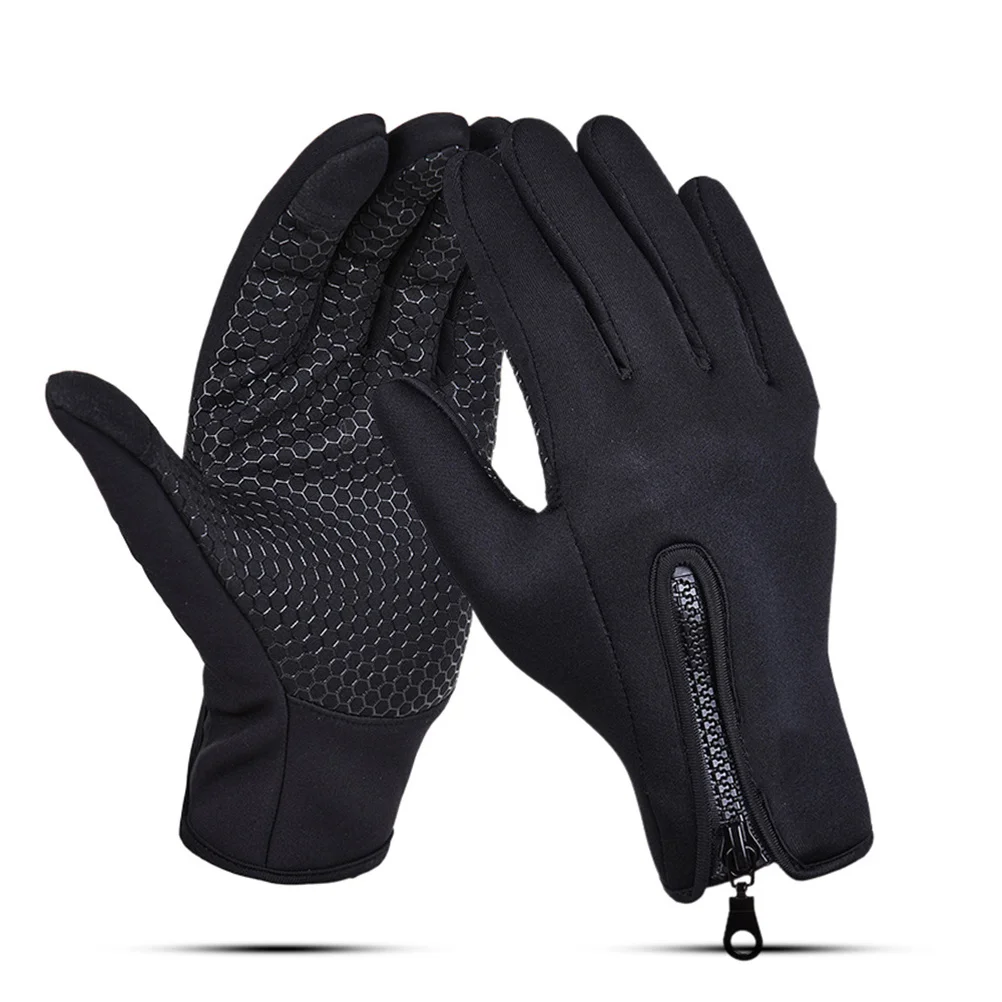 زوج واحد من قفازات اللمس المقاومة للماء، أطراف أصابع مؤشر الإبهام، جهاز ذكي متوافق مع الطقس البارد للاستخدام الخارجي S #4
