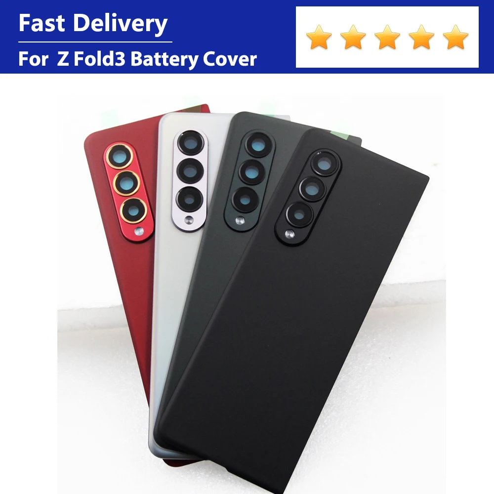 Pour Samsung Z Fold 3 5G F926 AAA qualité boîtier arrière couvercle de batterie porte en verre caméra lunette lentille pièce de rechange