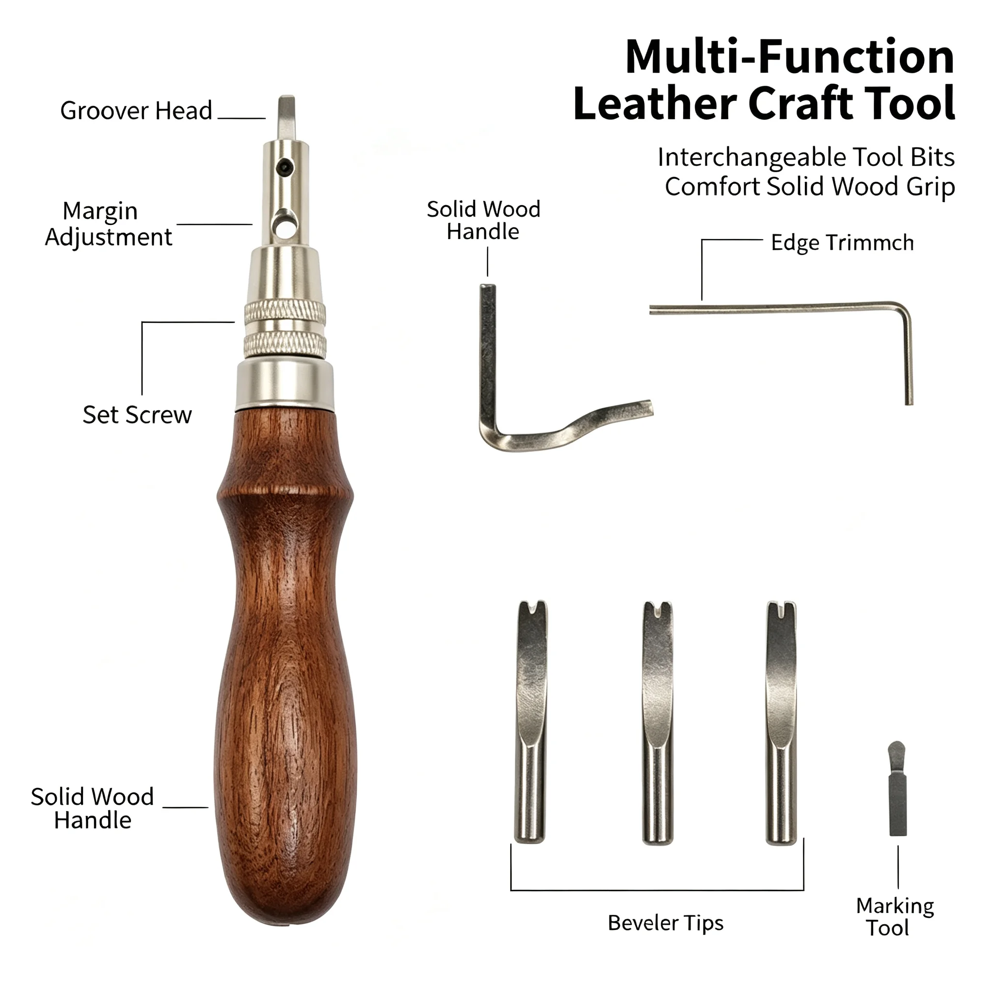 Leather Craft Tools Set, DIY L - Leatherwork Hand Sewing Needles recension och pris