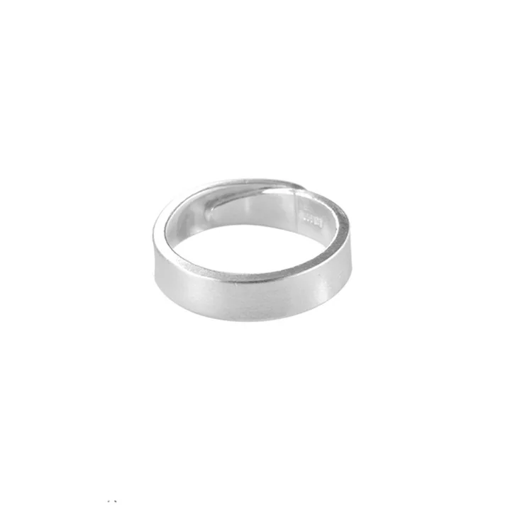 

999 Sterling Silver Couple Rings Band Jewelry