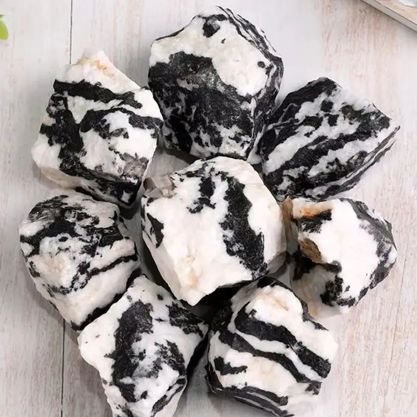 

100g Natural Crystal Raw Stone Zebra Stone 2-5cm Aromatherapy Stone Diffuser Stone Healing Crystals Room Decor