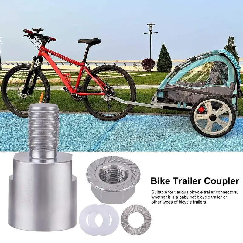 Piezas de remolque de bicicleta, acoplador de conector de enganche, adaptador de bicicleta, reemplazo para niños y perros