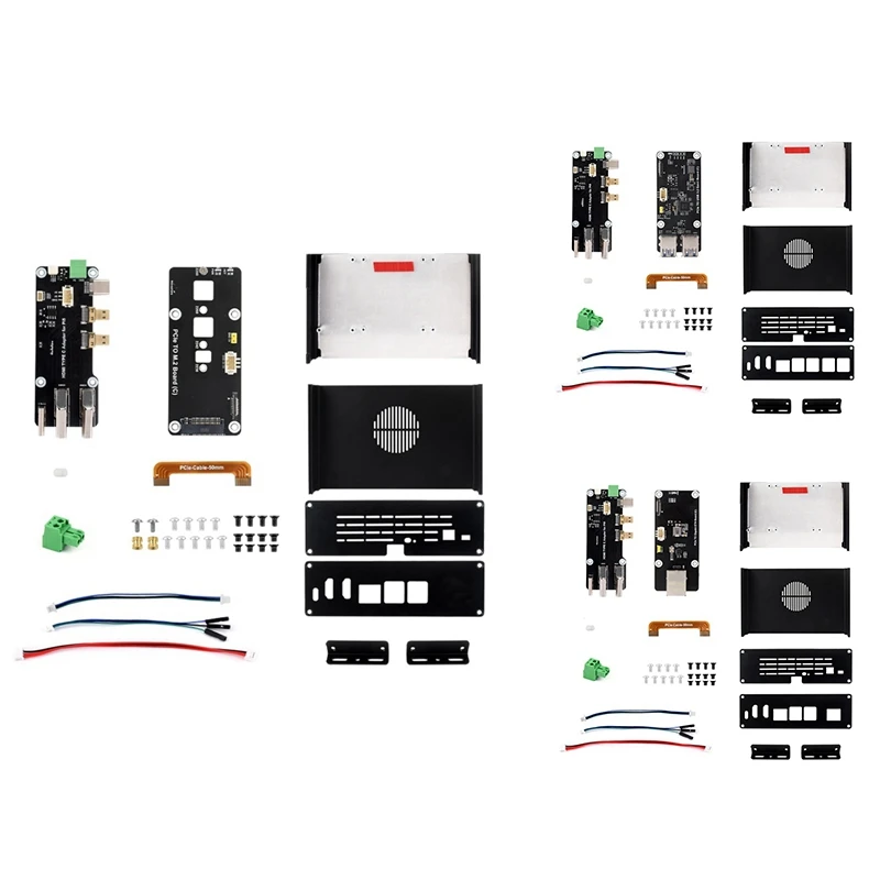 

new!!Multi-Functional All-In-One Mini-Computer Kit Designed for Raspberry Pi 5, Aluminum Alloy Case for PCIe Adapter