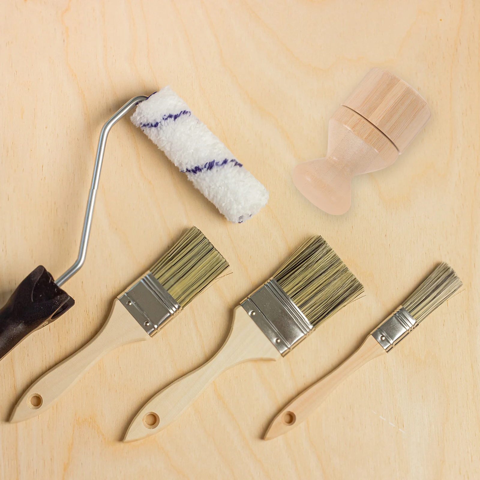 

1Set Bamboo Oil Wax Applicator Sponge Handle Cutting Board Sealer Wooden Utensil Care Kit Multipurpose Wood Oil Brush