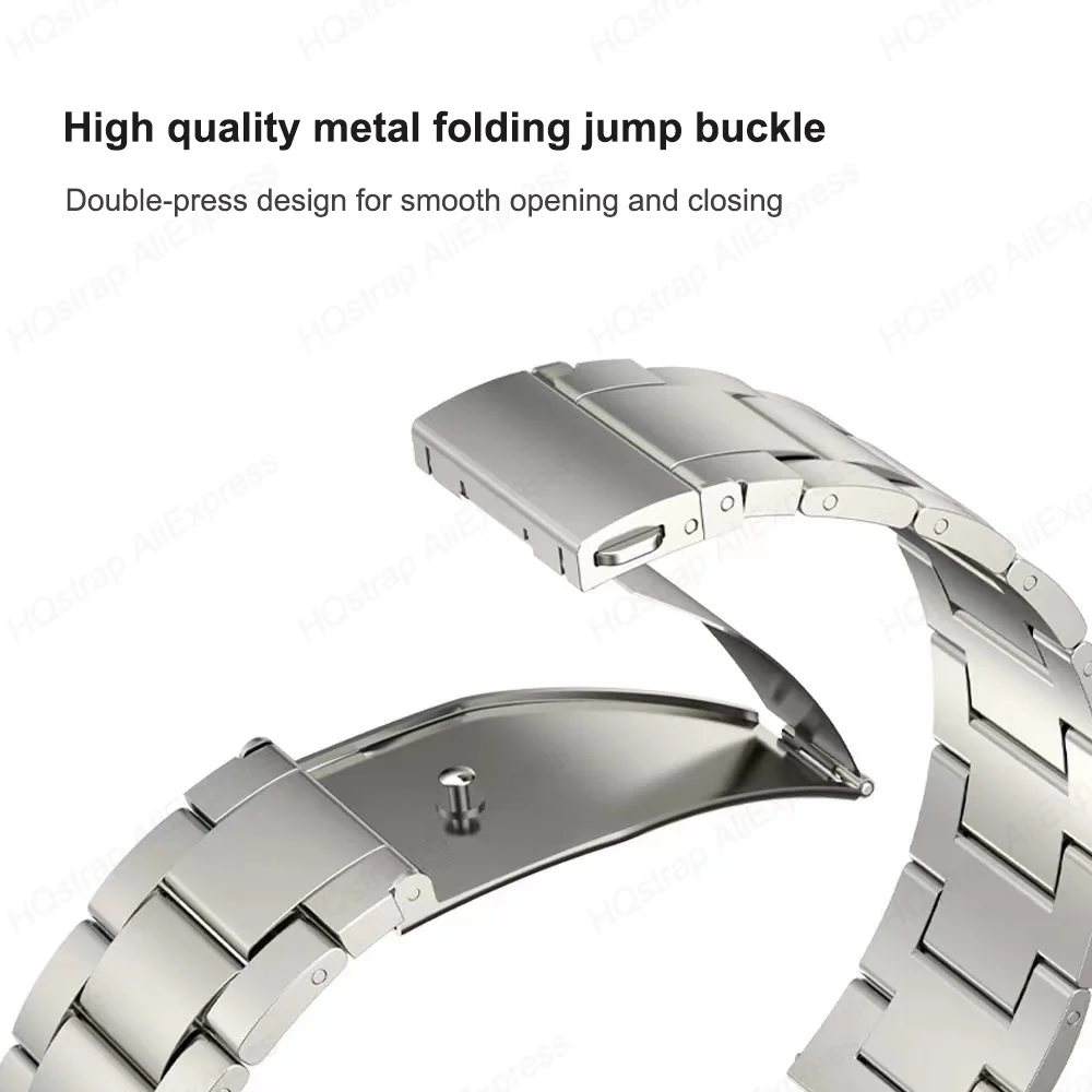 Titanium Stainless Steel Strap for Samsung Galaxy Watch 6 Classic 43 47mm 40/44mm Band for Galaxy Watch 6 5 4 No Gaps Wristband